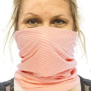 Pink Gaiter Style Face Mask - Beanie - Headband